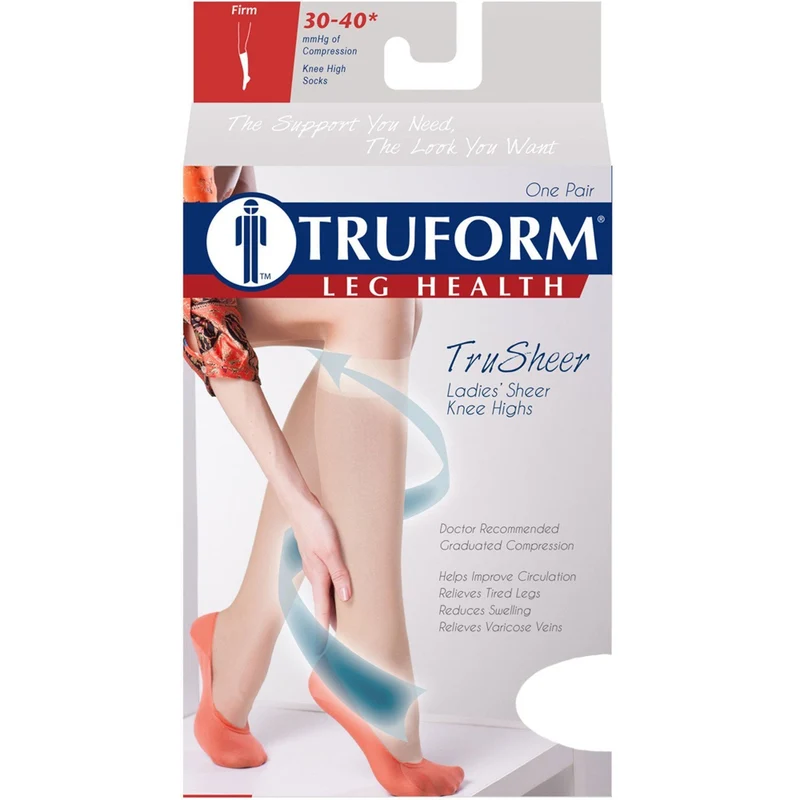 TRUFORM® TruSheer Women's Knee High 30-40 mmHg
