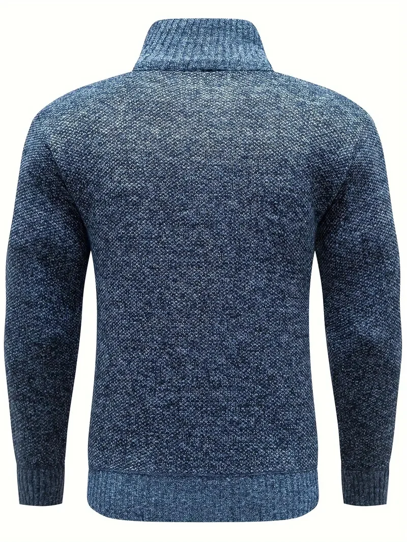 Herren Pullover Sweatshirt Troyer Pulli Sweater Stehkragen Zipper Langarmpulli