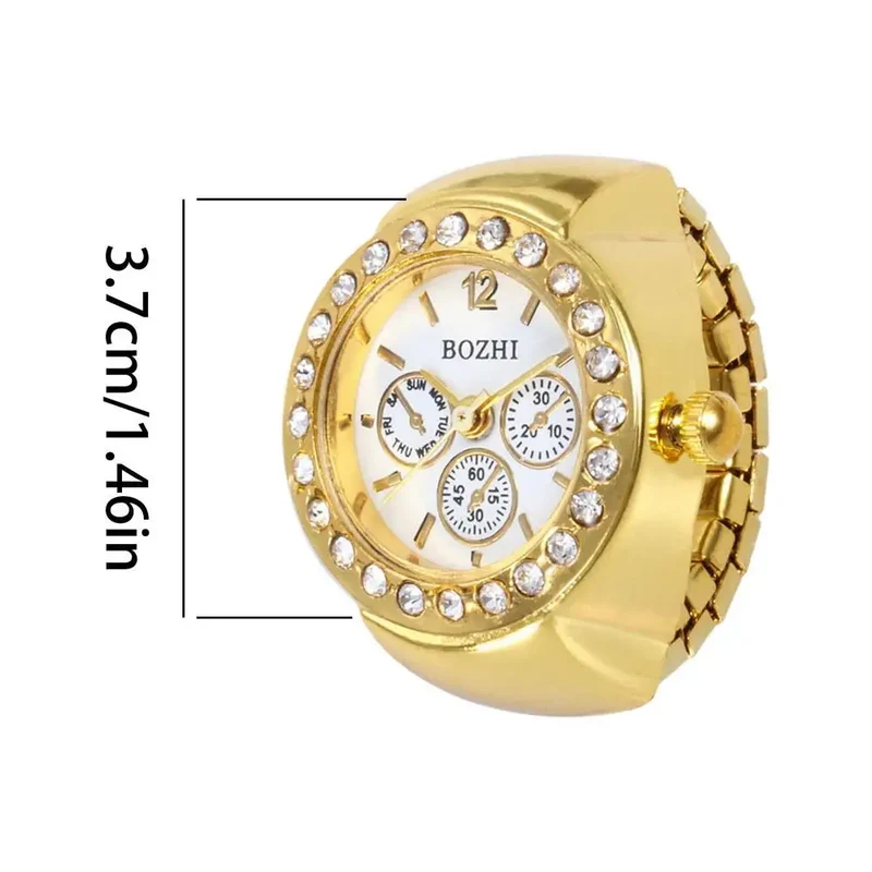 Fashion Fingeruhr Ringuhr Punk Finger Mini Uhr Quarzuhr Ring Herren Damen