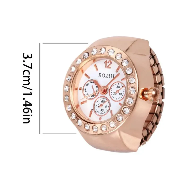 Fashion Fingeruhr Ringuhr Punk Finger Mini Uhr Quarzuhr Ring Herren Damen