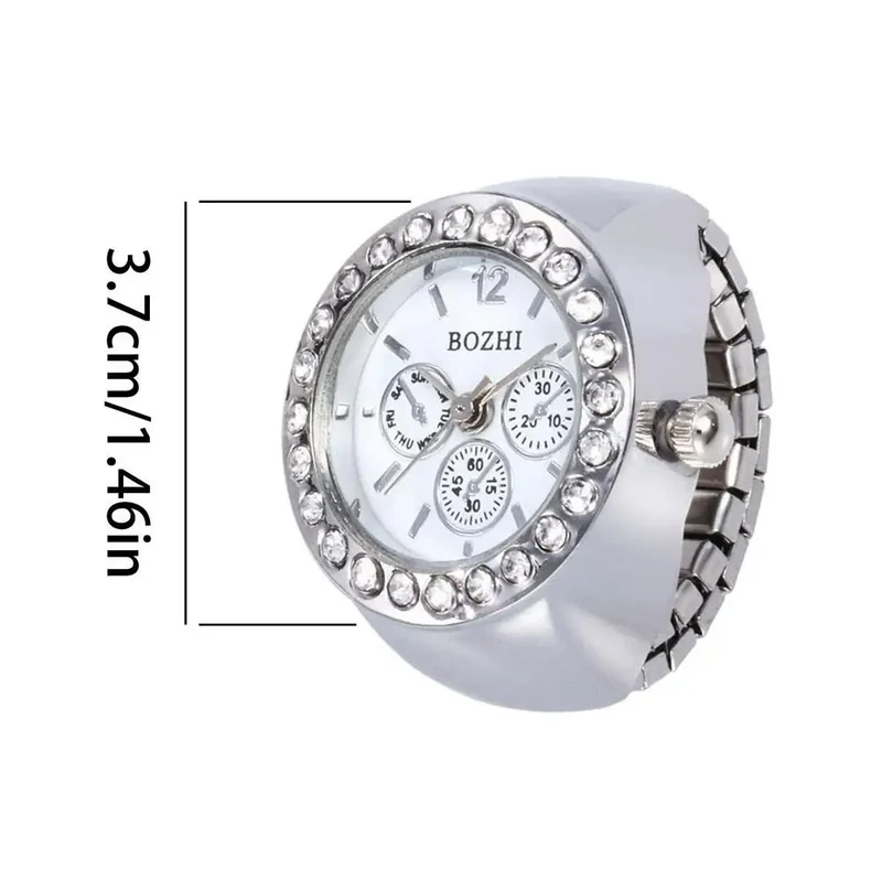 Fashion Fingeruhr Ringuhr Punk Finger Mini Uhr Quarzuhr Ring Herren Damen