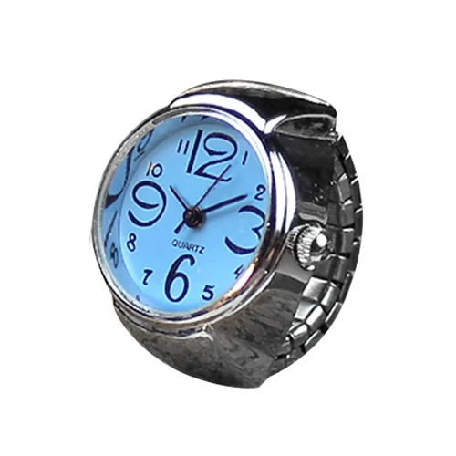 Fashion Fingeruhr Ringuhr Punk Finger Mini Uhr Quarzuhr Ring Herren Damen