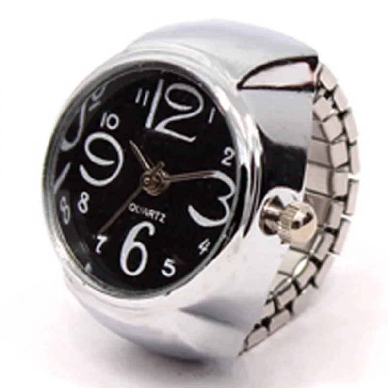 Fashion Fingeruhr Ringuhr Punk Finger Mini Uhr Quarzuhr Ring Herren Damen