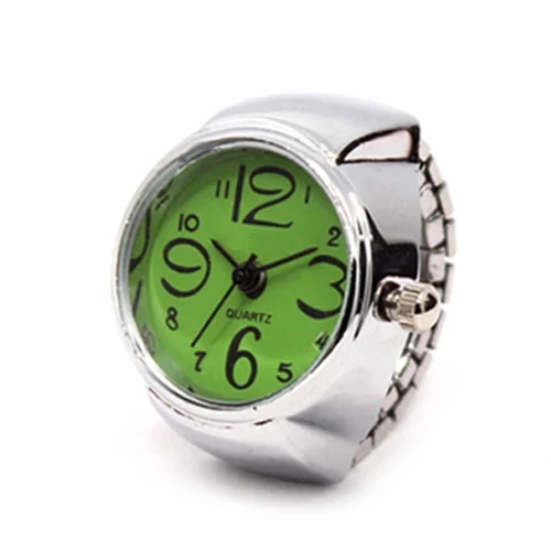 Fashion Fingeruhr Ringuhr Punk Finger Mini Uhr Quarzuhr Ring Herren Damen