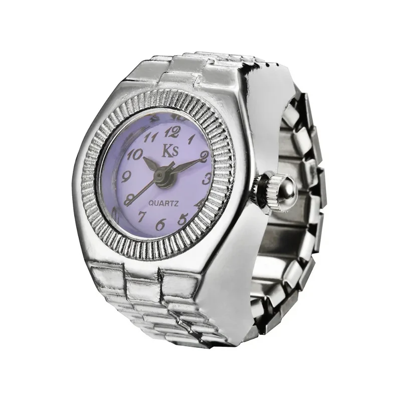 Fashion Fingeruhr Ringuhr Punk Finger Mini Uhr Quarzuhr Ring Herren Damen
