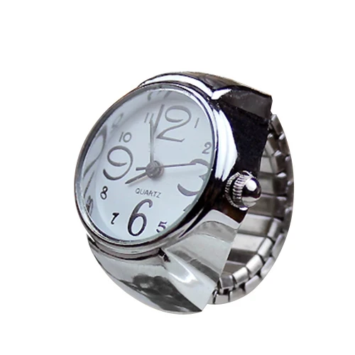 Fashion Fingeruhr Ringuhr Punk Finger Mini Uhr Quarzuhr Ring Herren Damen