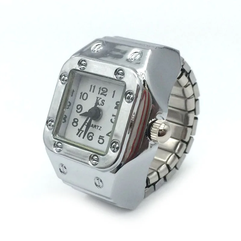 Fashion Fingeruhr Ringuhr Punk Finger Mini Uhr Quarzuhr Ring Herren Damen