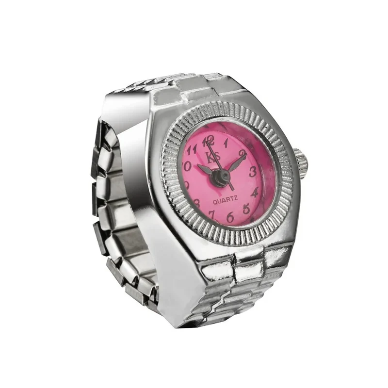 Fashion Fingeruhr Ringuhr Punk Finger Mini Uhr Quarzuhr Ring Herren Damen