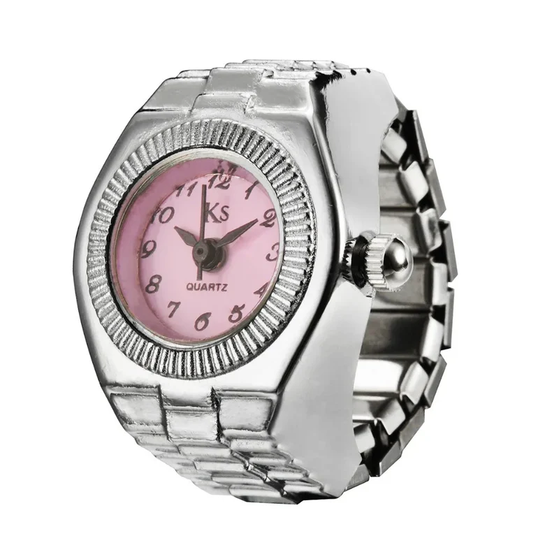 Fashion Fingeruhr Ringuhr Punk Finger Mini Uhr Quarzuhr Ring Herren Damen