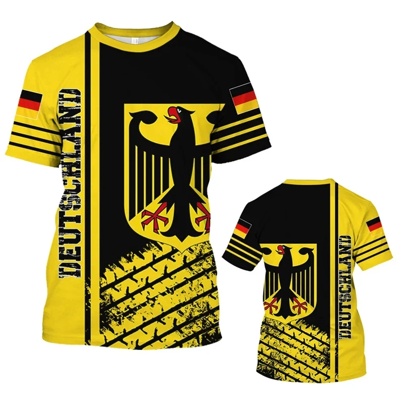 Kinder Deutschland T-Shirt Rundhals Unisex Sommer Fan Trikot Fashion Streetwear