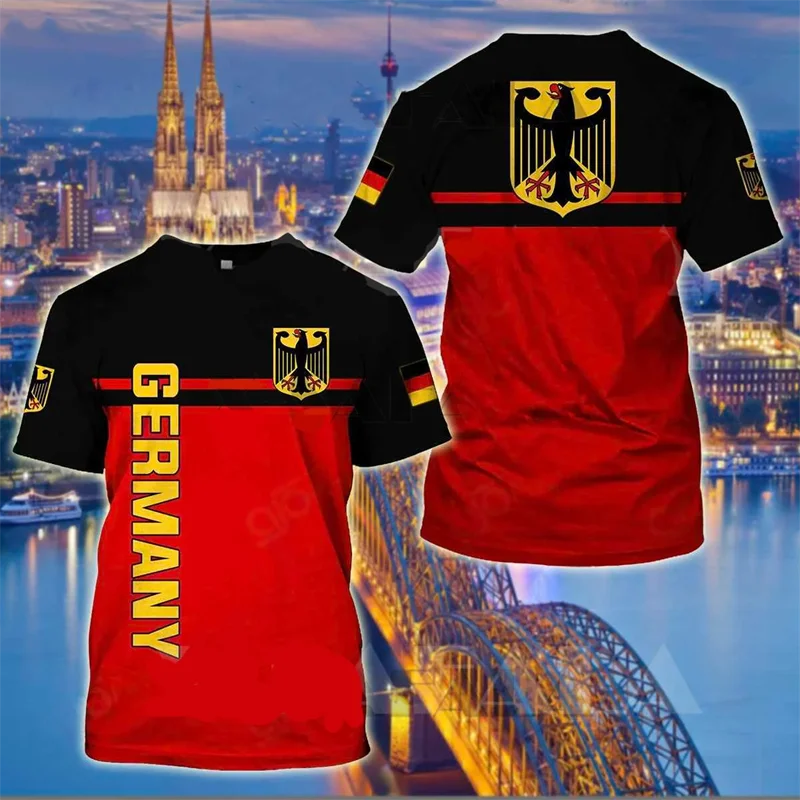 Kinder Deutschland T-Shirt Rundhals Unisex Sommer Fan Trikot Fashion Streetwear
