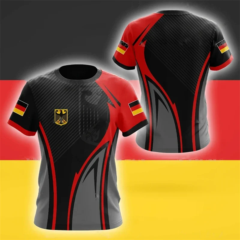 Kinder Deutschland T-Shirt Rundhals Unisex Sommer Fan Trikot Fashion Streetwear