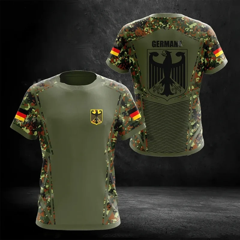 Kinder Deutschland T-Shirt Rundhals Unisex Sommer Fan Trikot Fashion Streetwear