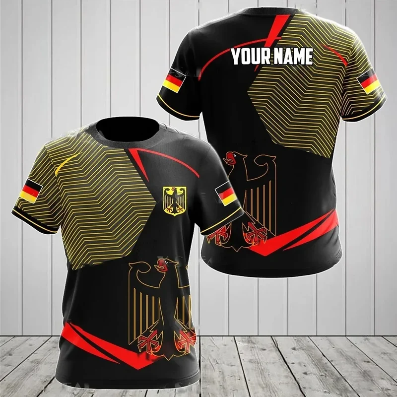 Kinder Deutschland T-Shirt Rundhals Unisex Sommer Fan Trikot Fashion Streetwear