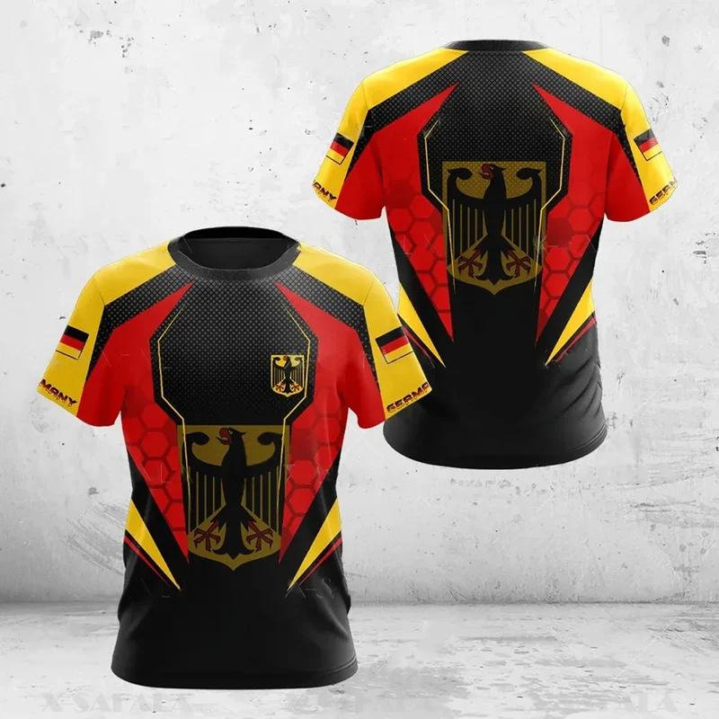 Kinder Deutschland T-Shirt Rundhals Unisex Sommer Fan Trikot Fashion Streetwear