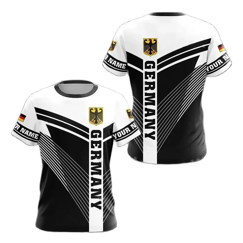 Kinder Deutschland T-Shirt Rundhals Unisex Sommer Fan Trikot Fashion Streetwear