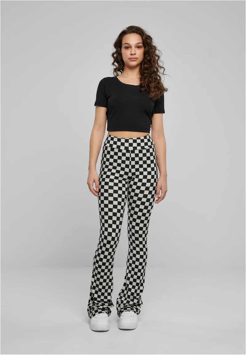 UC Checked Boot Cut Tights