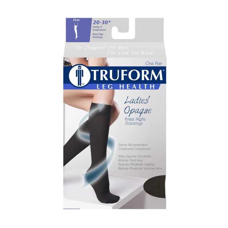 TRUFORM® Ladies Opaque Knee High 20-30 mmHg