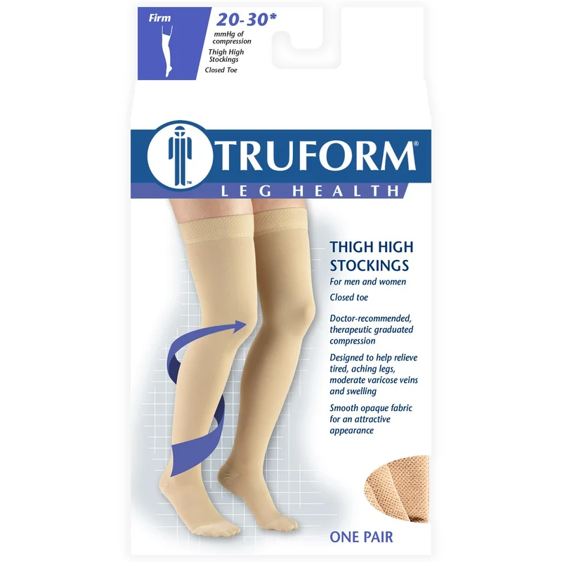 TRUFORM® Thigh High 20-30 mmHg w/ Silicone Dot Top
