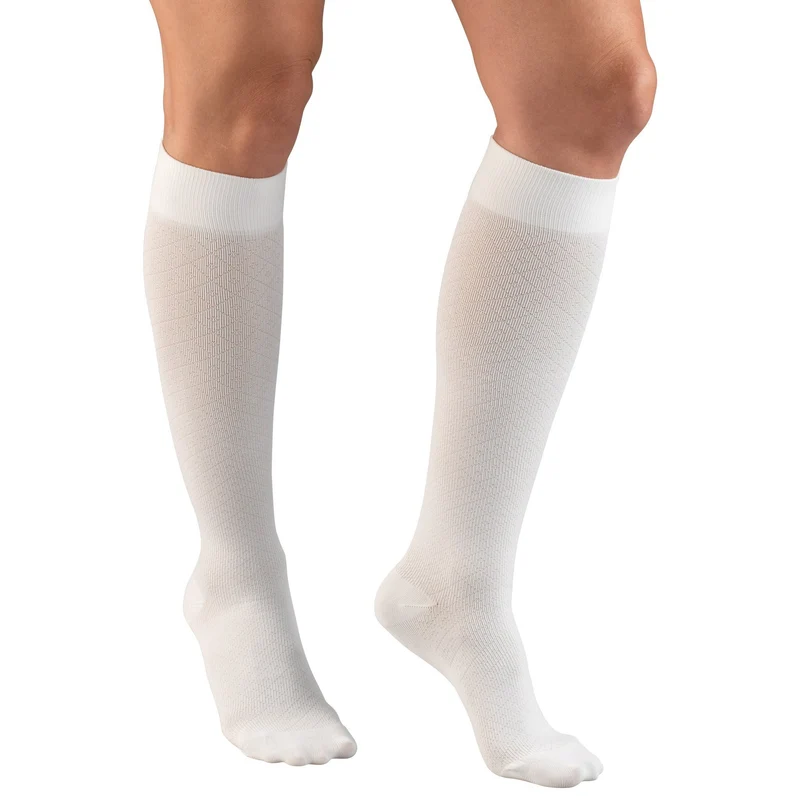 TRUFORM® Women's Trouser Knee High 15-20 mmHg, Diamond Pattern
