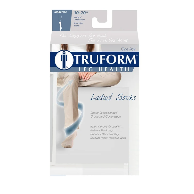 TRUFORM® Women's Cushion Knee High 15-20 mmHg