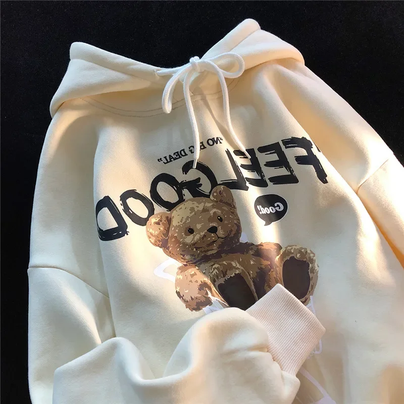 Teddybär Kapuzenpullover Sweatshirt Fleece Hoodie Pulli Damen Kapuzenpulli Streetwear