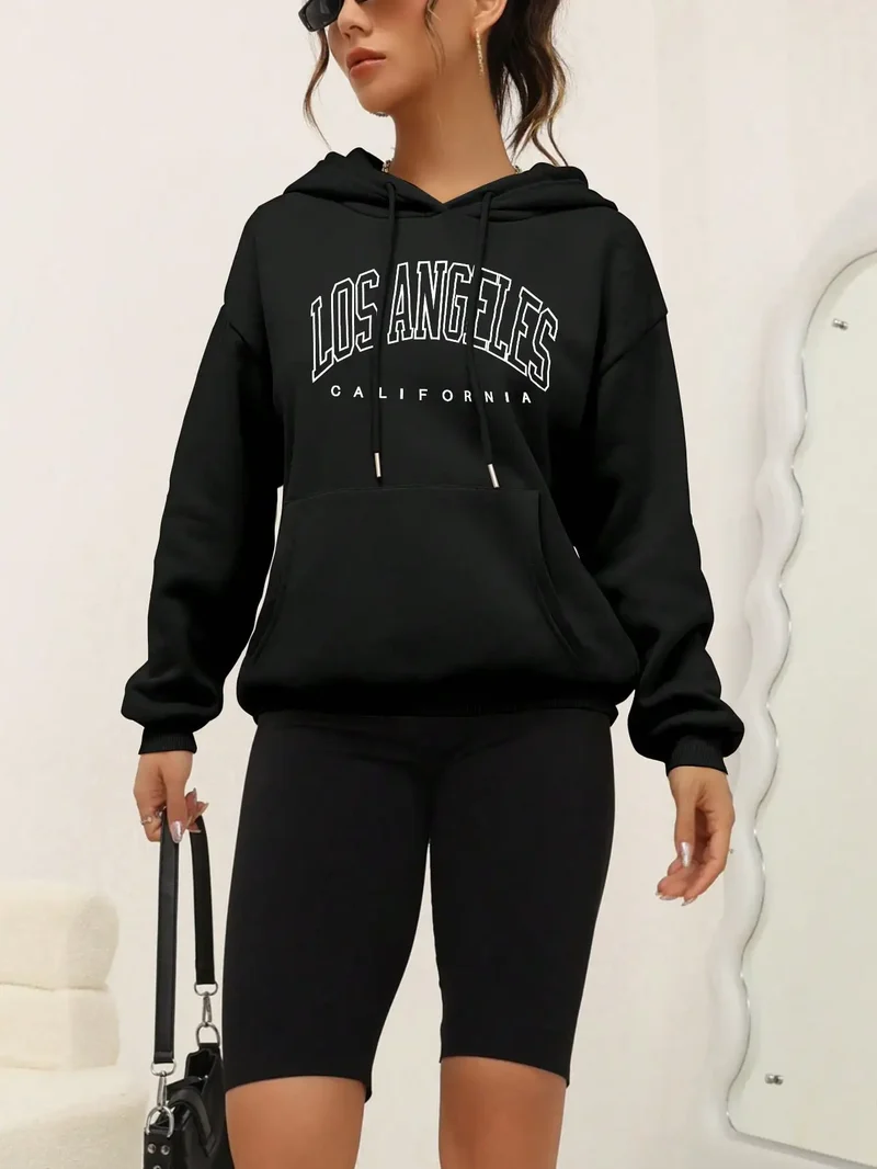 Los Angeles Kapuzenpullover Sweatshirt Hoodie Pulli Damen Kapuzenpulli Shirt