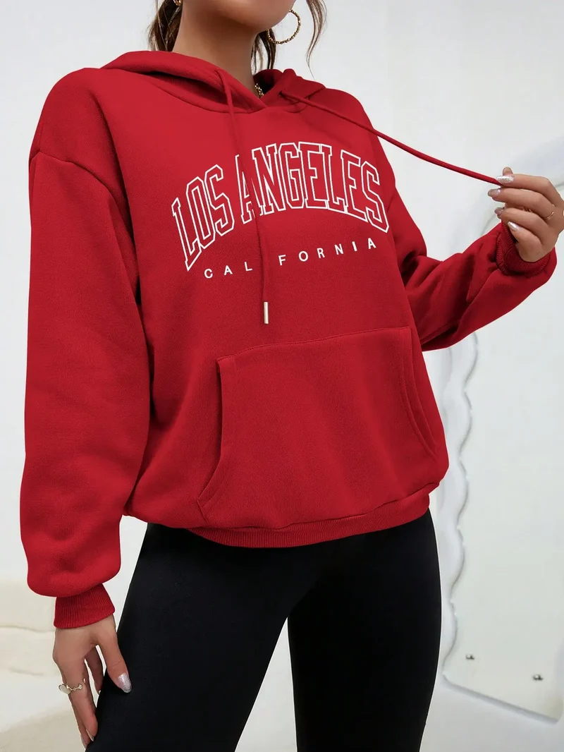 Los Angeles Kapuzenpullover Sweatshirt Hoodie Pulli Damen Kapuzenpulli Shirt