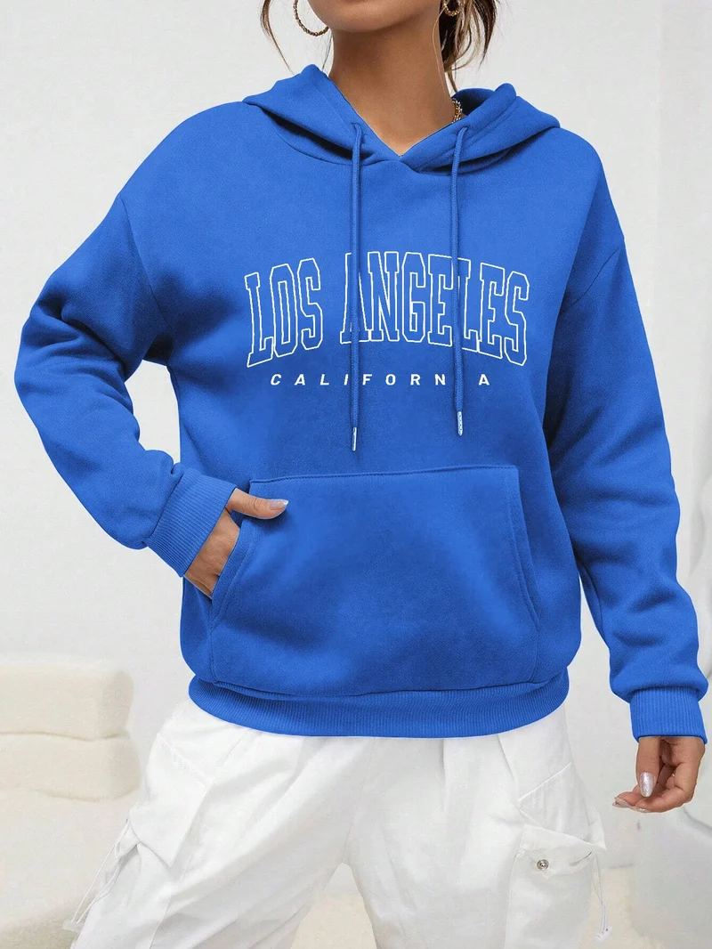 Los Angeles Kapuzenpullover Sweatshirt Hoodie Pulli Damen Kapuzenpulli Shirt