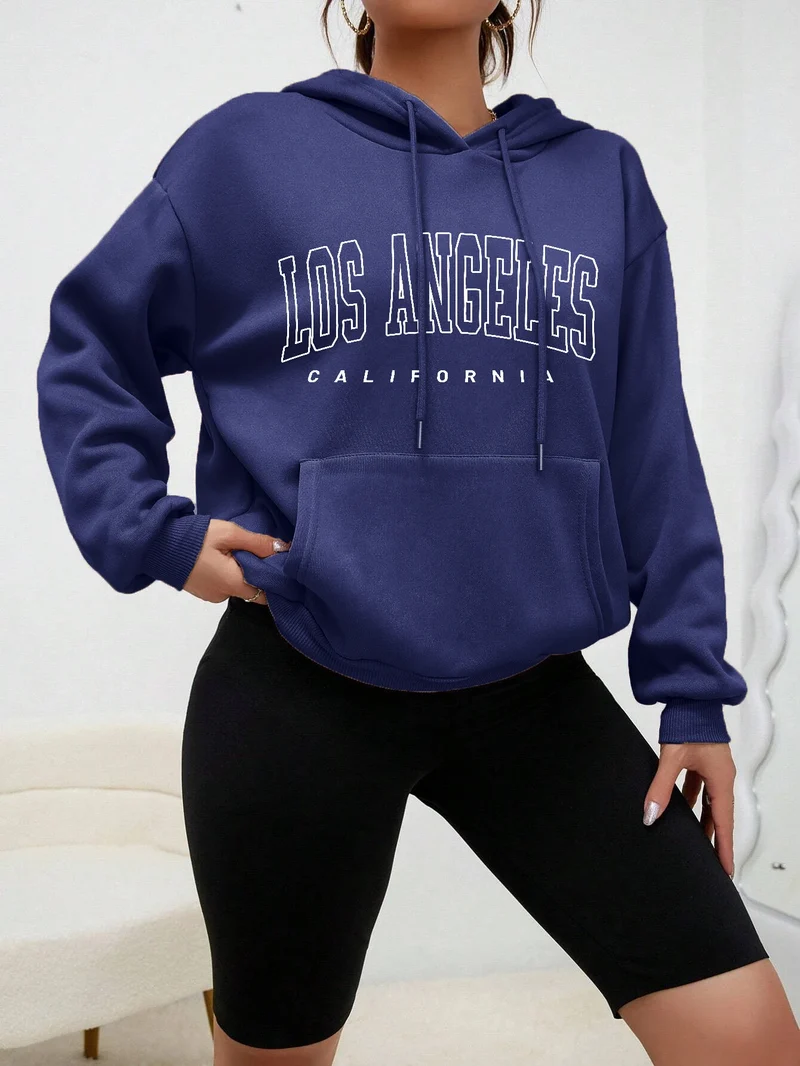 Los Angeles Kapuzenpullover Sweatshirt Hoodie Pulli Damen Kapuzenpulli Shirt