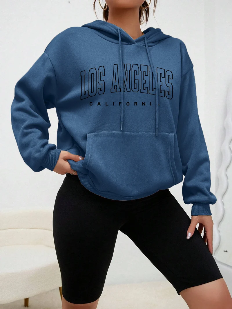 Los Angeles Kapuzenpullover Sweatshirt Hoodie Pulli Damen Kapuzenpulli Shirt