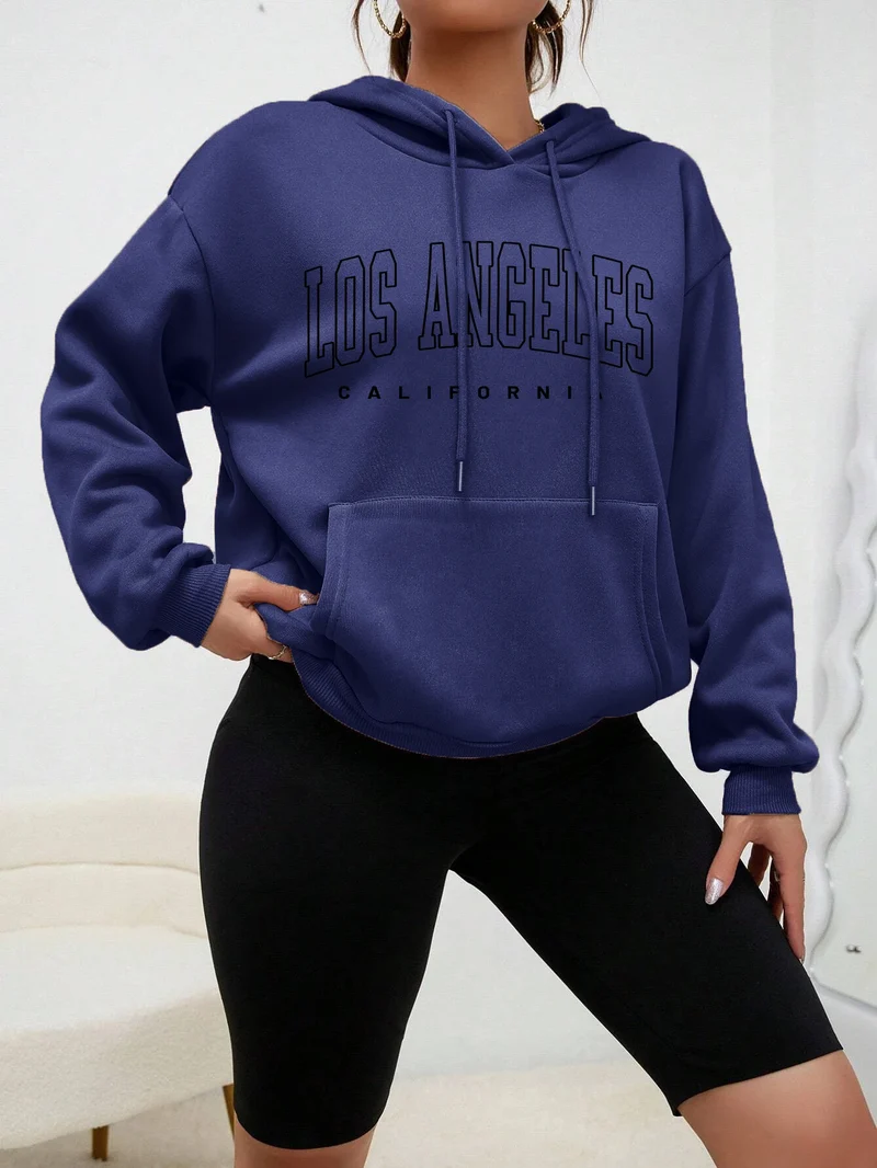 Los Angeles Kapuzenpullover Sweatshirt Hoodie Pulli Damen Kapuzenpulli Shirt