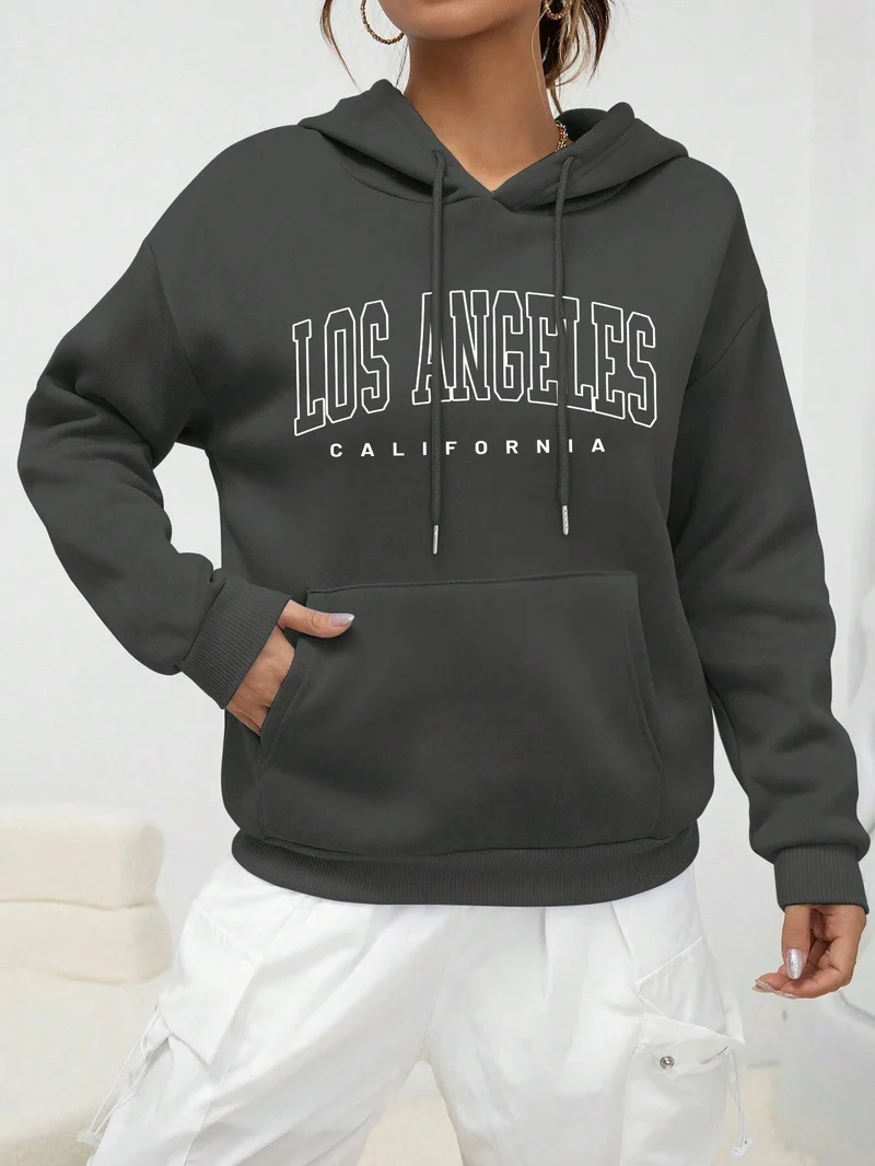 Los Angeles Kapuzenpullover Sweatshirt Hoodie Pulli Damen Kapuzenpulli Shirt