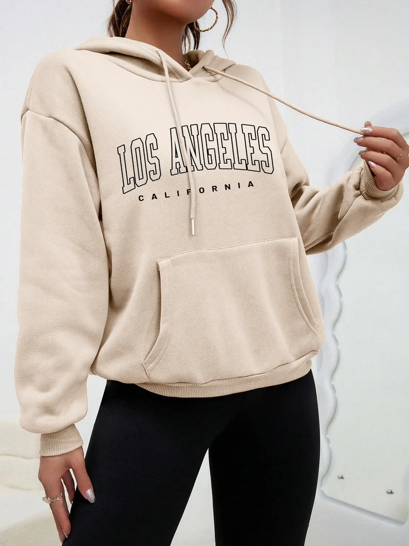Los Angeles Kapuzenpullover Sweatshirt Hoodie Pulli Damen Kapuzenpulli Shirt