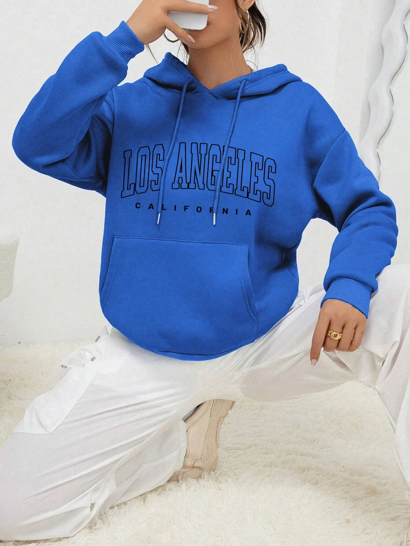Los Angeles Kapuzenpullover Sweatshirt Hoodie Pulli Damen Kapuzenpulli Shirt