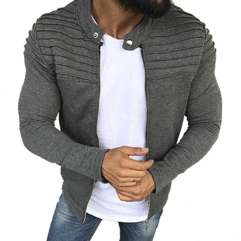 Herren Herbst Jacke Übergangsjacke Warme Sweatjacke Zipper Sweater Strickjacke