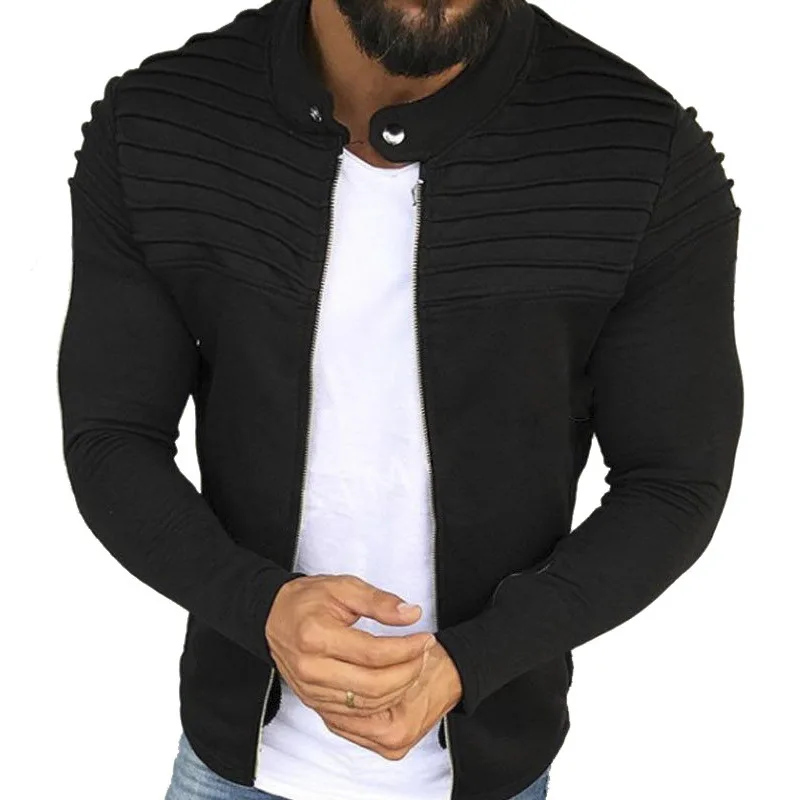 Herren Herbst Jacke Übergangsjacke Warme Sweatjacke Zipper Sweater Strickjacke
