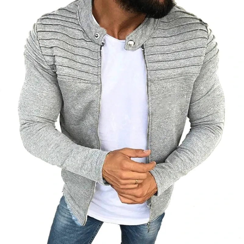 Herren Herbst Jacke Übergangsjacke Warme Sweatjacke Zipper Sweater Strickjacke