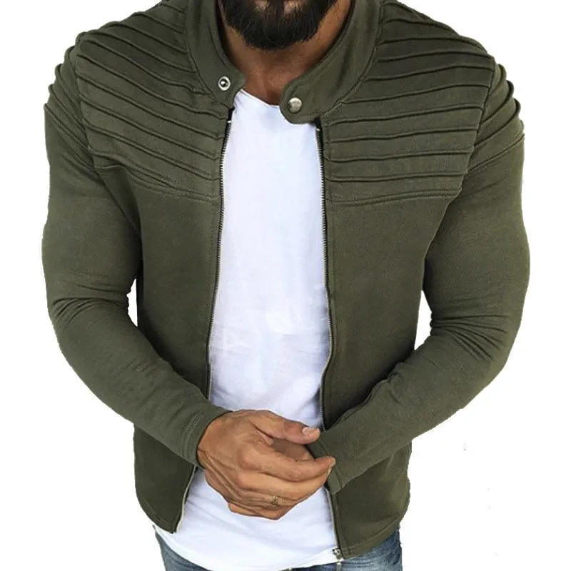 Herren Herbst Jacke Übergangsjacke Warme Sweatjacke Zipper Sweater Strickjacke