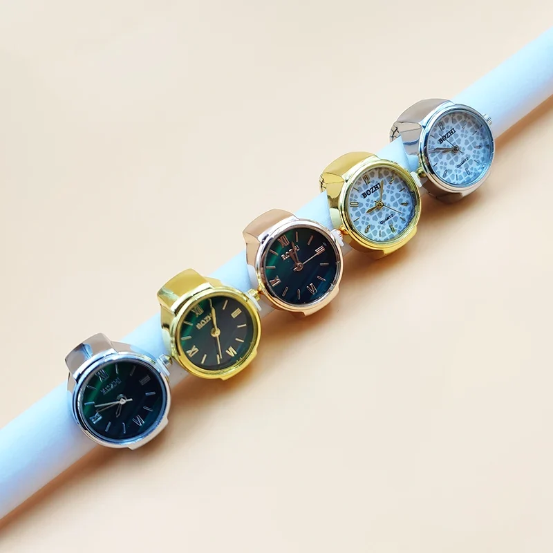 Fashion Fingeruhr Ringuhr Punk Finger Mini Uhr Quarzuhr Ring Herren Damen