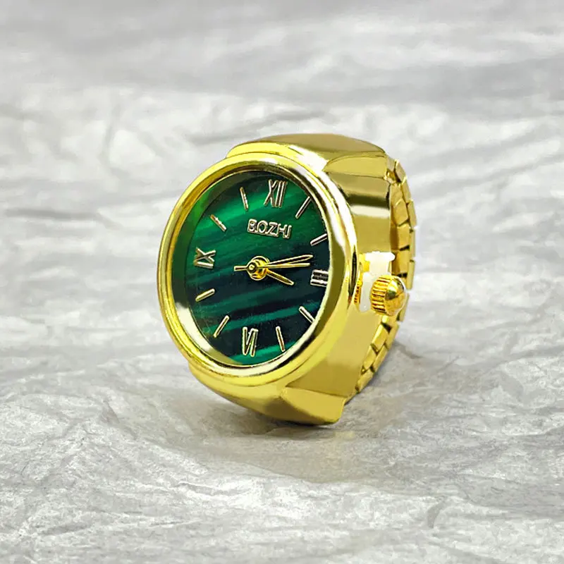 Fashion Fingeruhr Ringuhr Punk Finger Mini Uhr Quarzuhr Ring Herren Damen
