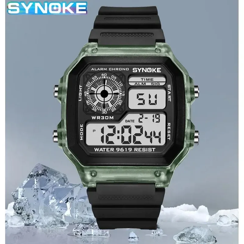 Herren Armbanduhr Digital Uhr Silber Edelstahl Quarzuhr Luxus Chronograph 3 Bar