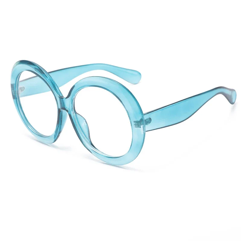 Damen Designer Luxus Brille Sonnenbrille Runde Übergröße Gläser Vintage