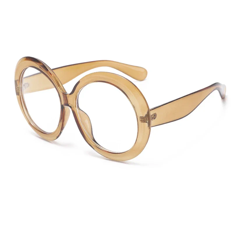 Damen Designer Luxus Brille Sonnenbrille Runde Übergröße Gläser Vintage