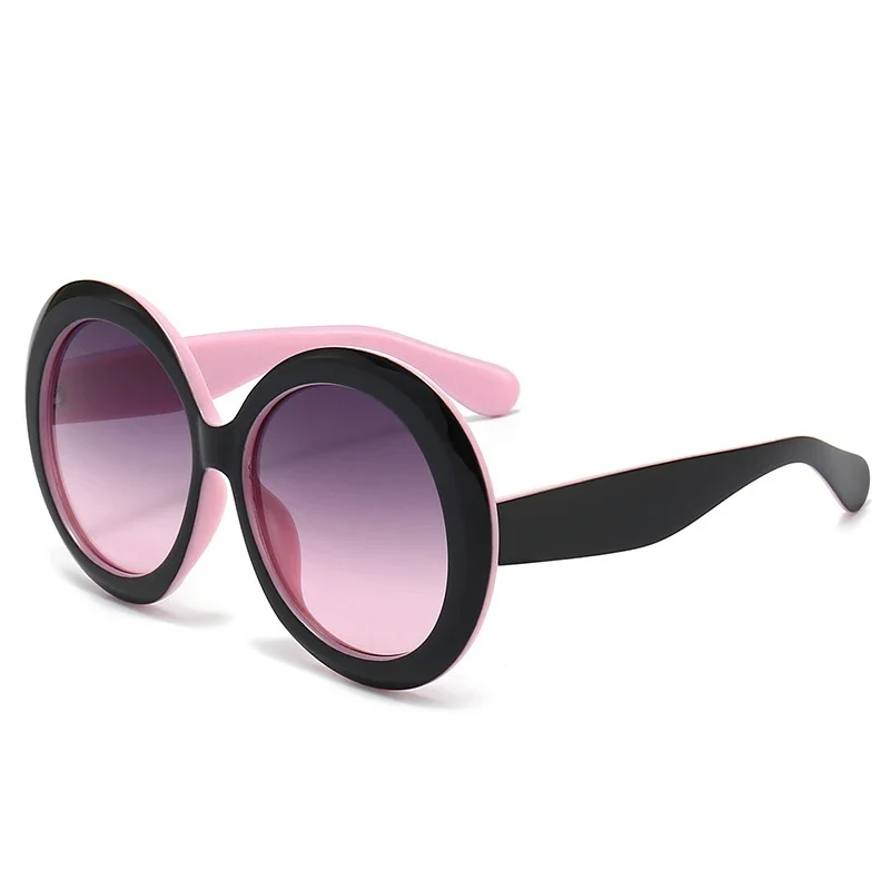 Damen Designer Luxus Brille Sonnenbrille Runde Übergröße Gläser Vintage