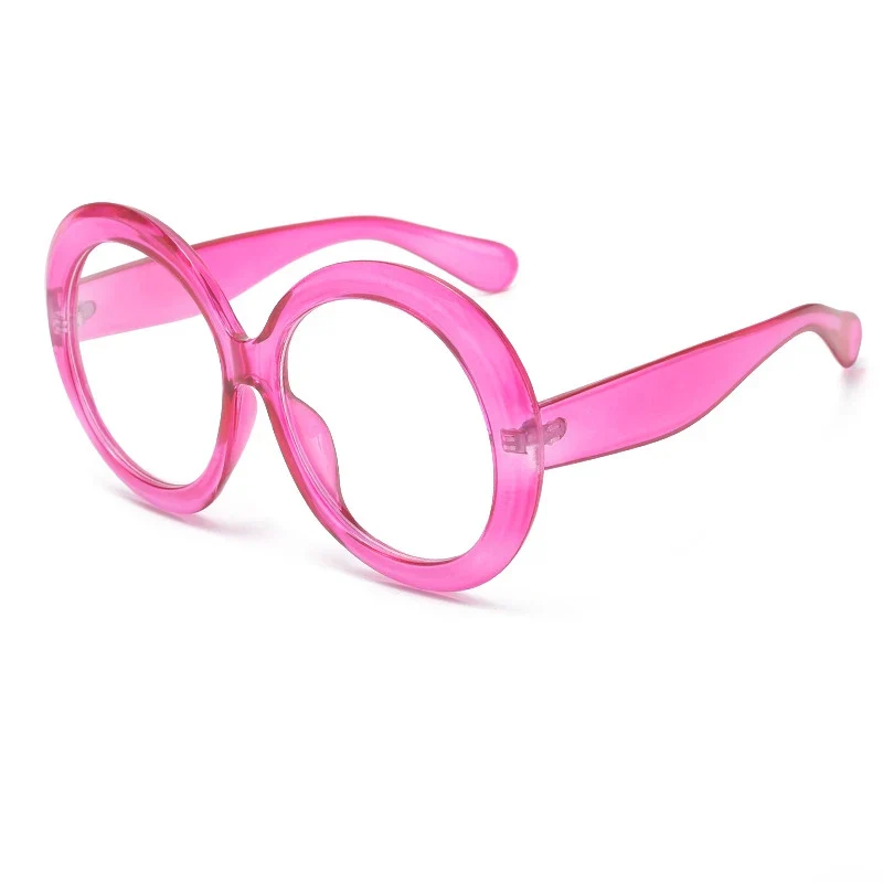 Damen Designer Luxus Brille Sonnenbrille Runde Übergröße Gläser Vintage