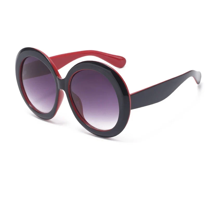Damen Designer Luxus Brille Sonnenbrille Runde Übergröße Gläser Vintage