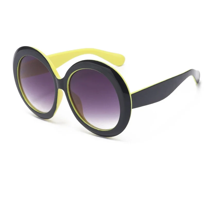 Damen Designer Luxus Brille Sonnenbrille Runde Übergröße Gläser Vintage
