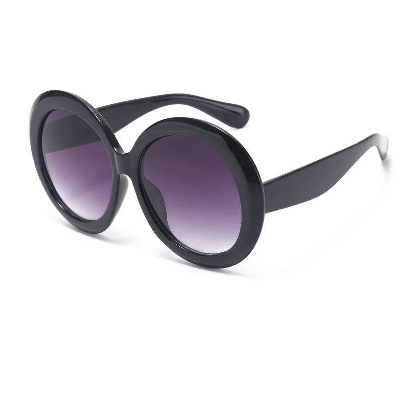 Damen Designer Luxus Brille Sonnenbrille Runde Übergröße Gläser Vintage