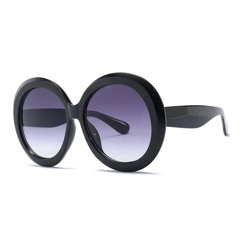 Damen Designer Luxus Brille Sonnenbrille Runde Übergröße Gläser Vintage